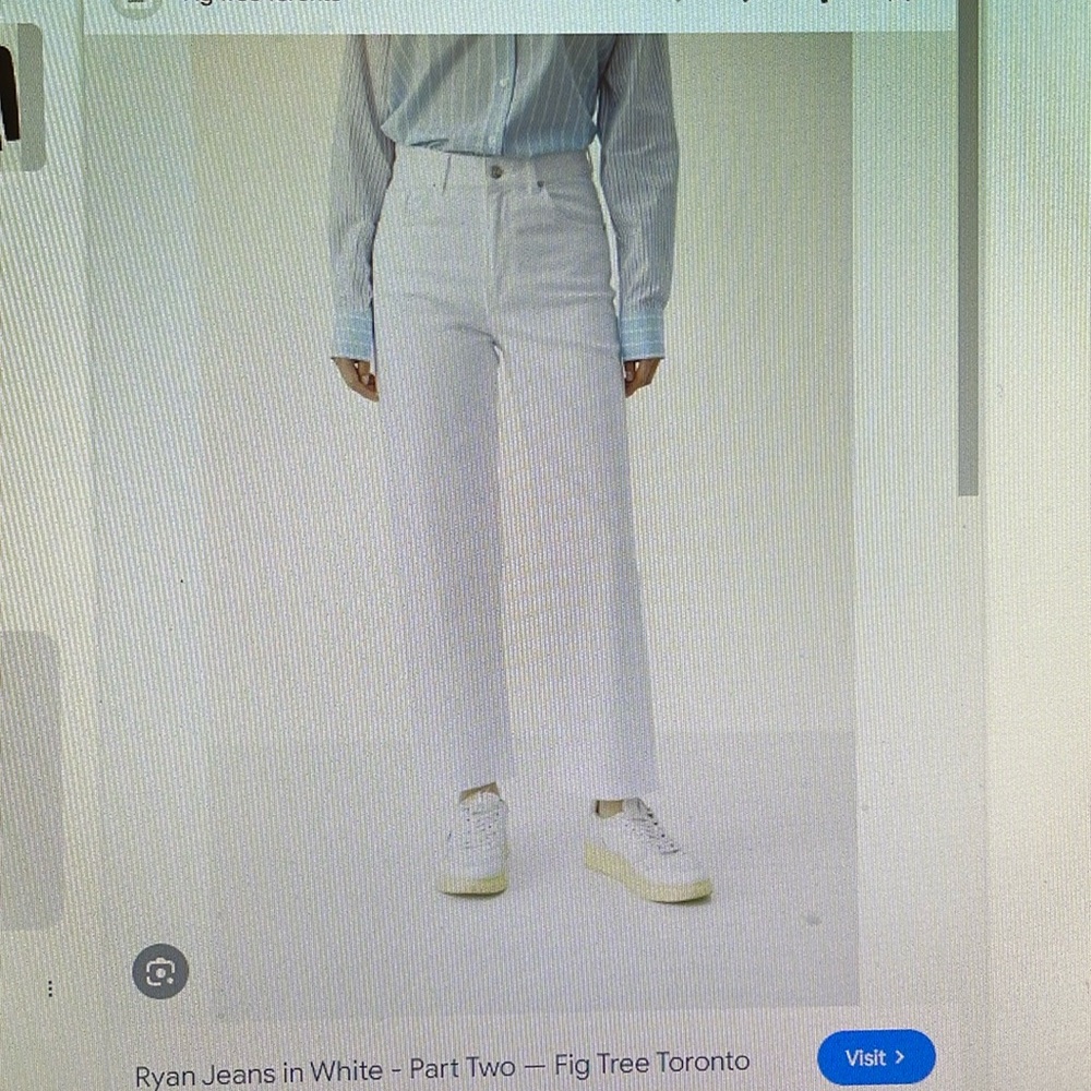 InWear Ryan high rise flare ankle jeans in white